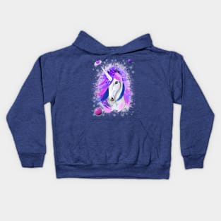 Unicorn Spirit Pink and Purple Mythical Creature Kids Hoodie